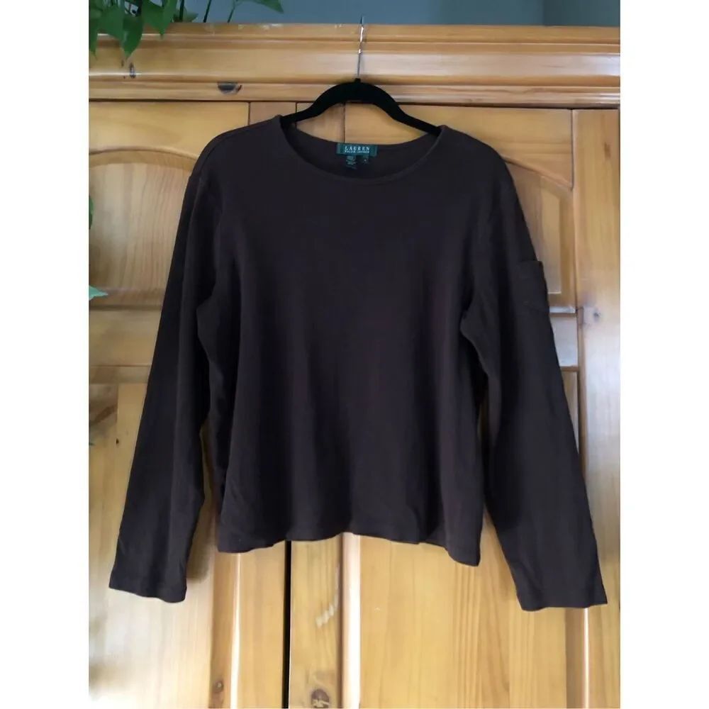 Lauren Ralph Lauren Long Sleeve Women’s T Shirt Size XL
